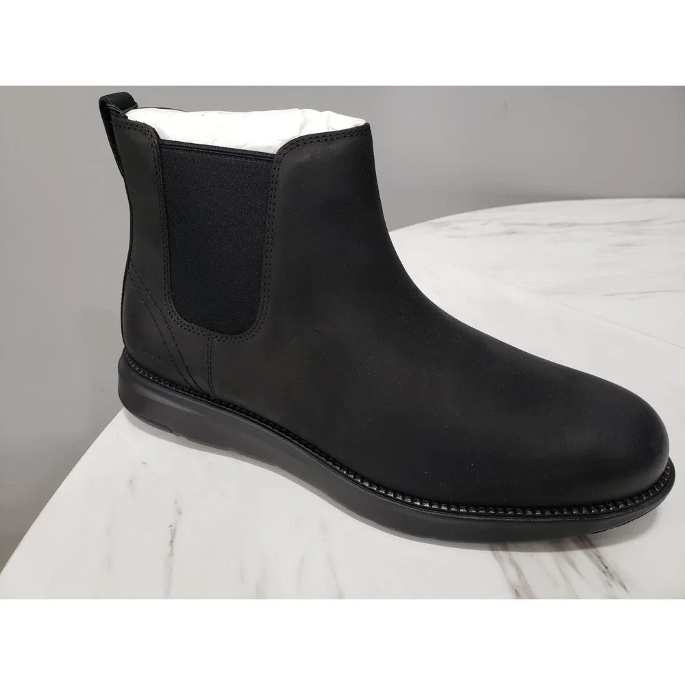 NEW NO BOX SIZE 9.5 Cole Haan Men's Grand Atlantic Chelsea Boots‎ C36544 BLACK